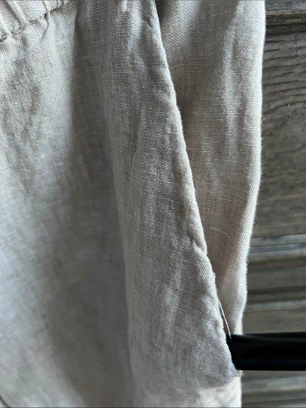 Quince Natural Linen Pant L Pull On Trouser Coastal Beach Travel Lagenlook